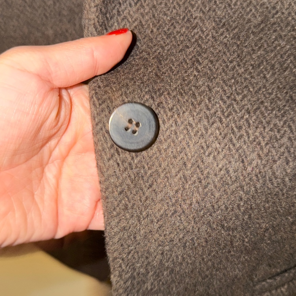 AllSaints Brown Wool Blend Tailored Blazer Jacket Size US 6 - Picture 5 of 6